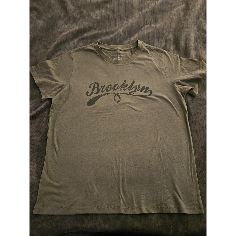Grayson Threads Brooklyn Graphic Tee Olive Green Cotton XXL NWT T